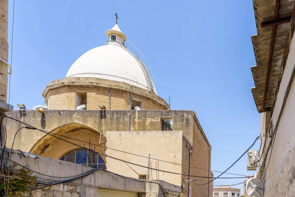 Utsikt Över Katedralen Louis Kungen Maronite Kyrka Centrum Haifa Norra — Stockfoto