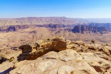 Güney Ürdün 'deki Petra yakınlarındaki çöl manzarası