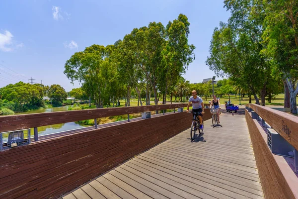 Tel Aviv Israel Juni 2022 Szene Des Yarkon Parks Mit — Stockfoto