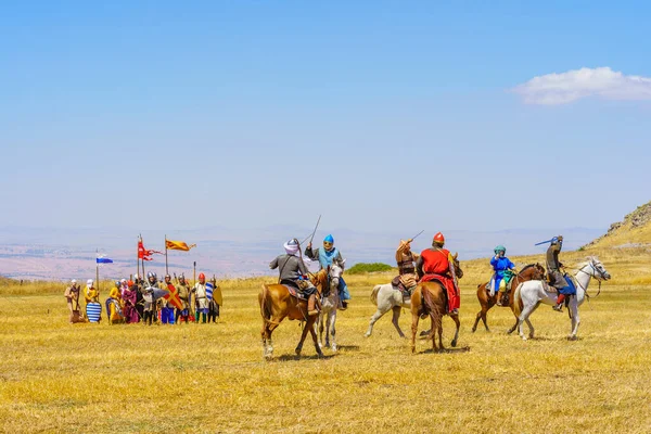 Лаві Ізраїль Липня 2022 Reenactment 1187 Battle Horns Hattin Ayyubid — стокове фото