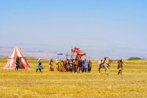 Lavi Israel Juli 2022 Återskapande 1187 Slaget Vid Hornen Vid — Stockfoto