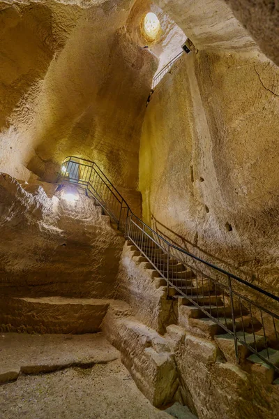 Bet Guvrin Israel July 2022 View Ancient Cave Staircase Bet — Photo