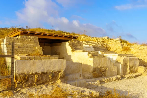 View Ancient Guard Rooms Tel Lachish Shephelah Region South Central — 스톡 사진