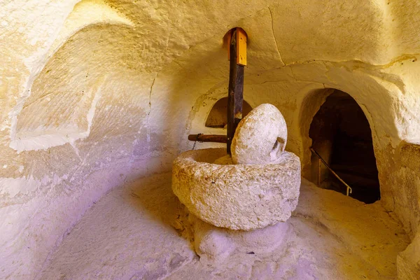 View Ancient Olive Press Cave Bet Guvrin National Park South — Stock Photo, Image