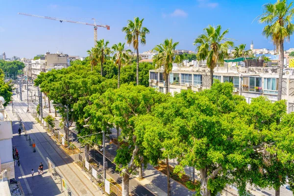 Tel Aviv Israel May 2022 View Jerusalem Boulevard Locals Visitors — Stockfoto