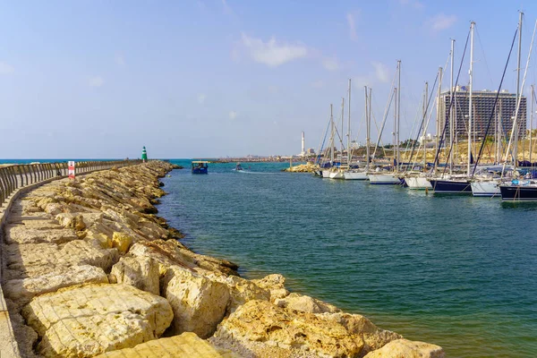 Tel Aviv Israel June 2022 View Marina Various Boats Tel — Zdjęcie stockowe