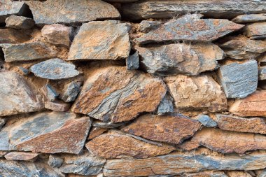 Sekizli tonlarda dikdörtgen taş duvar