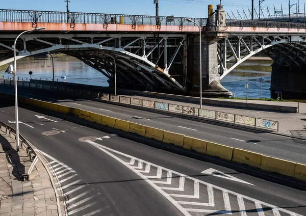 Warsaw Poland 2022 Poniatowski Bridge City Road Passes Arch Bridge — 스톡 사진