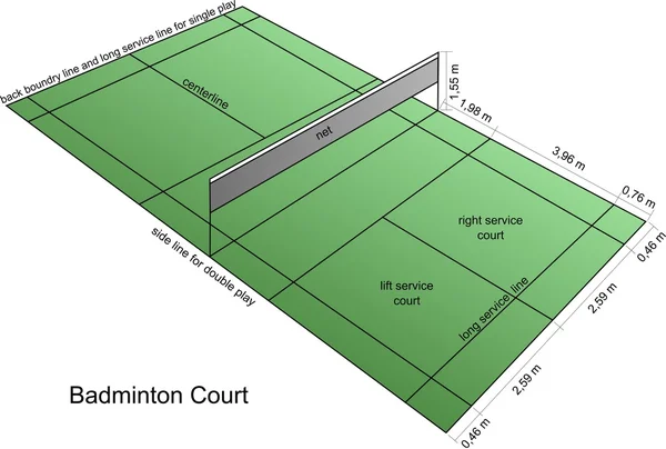 Corte de bádminton Ilustración De Stock