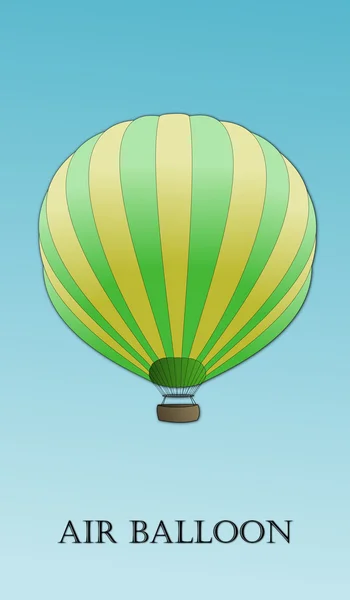 Balão de ar verde e amarelo — Vetor de Stock