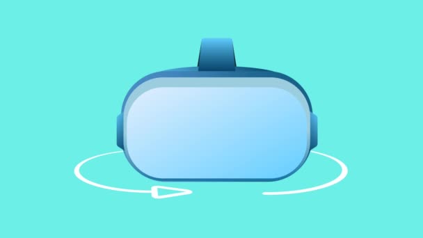 Icono Realidad Vertical Aislado Sobre Fondo Azul Nueva Tecnología Mostrando — Vídeo de stock