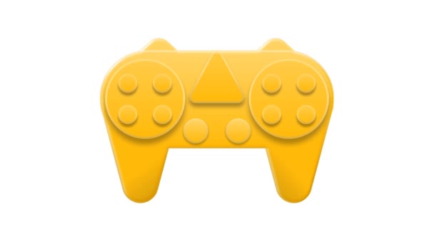 Ikoon Voor Online Gaming Loop Motion Animatie Gamepad Teken Symbool — Stockvideo