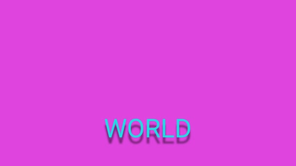 視覚障害者の言語で世界点字の日の背景 ピンクの背景に影があり — ストック動画