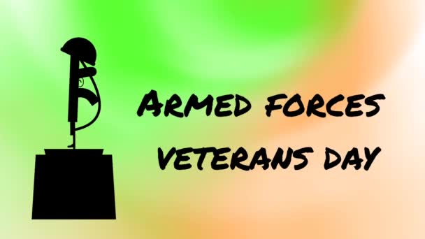 Fuerzas Armadas Veteranos Fondo Del Día Con Bandera India Color — Vídeo de stock