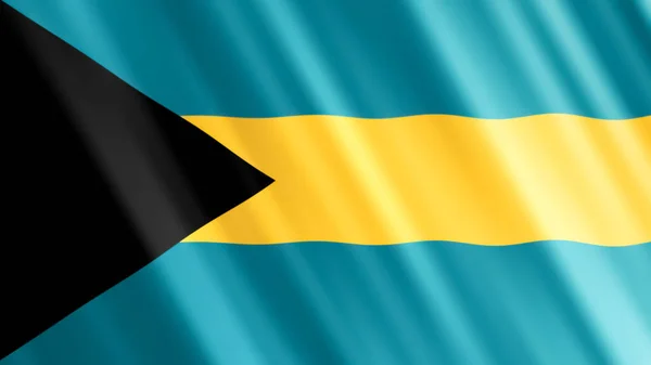 Národní Vlajka Baham Hladké Textuře Tkaniny — Stock fotografie