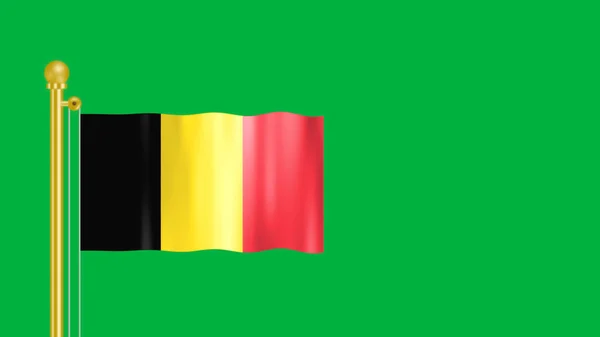 Belgium Flag Isolated Green Screen Concept Celebrating National Holidays Government — ストック写真