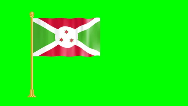 National Flag Burundi Waving Smooth Air — Fotografia de Stock