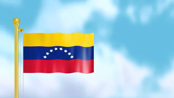 Waving Venezuela Flag Sky Concept Celebrating National Holidays Government — Stock Photo, Image