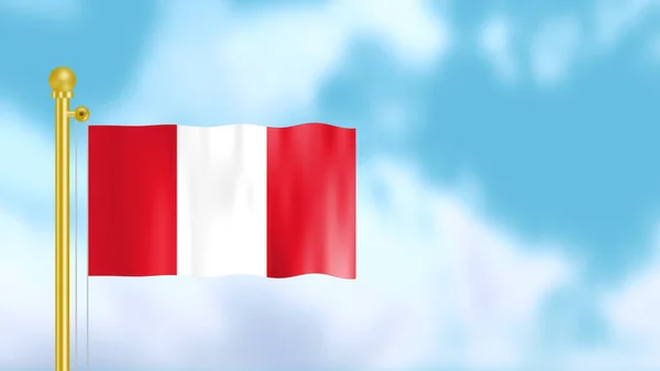 Smooth Fabric Waving Flag Peru National Flag Texture Concept Celebrating — Fotografia de Stock