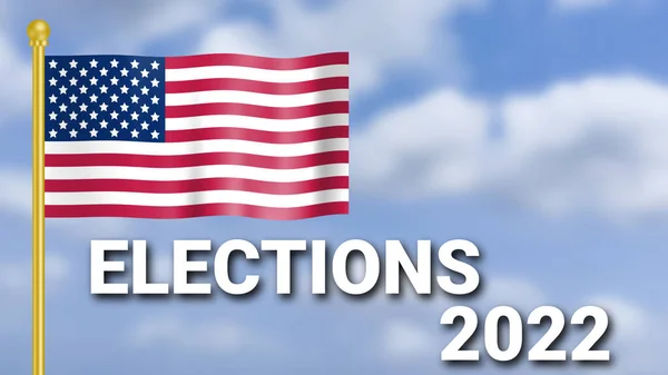 November 2022 Elections America Waving National Flag Image — Stock Photo, Image