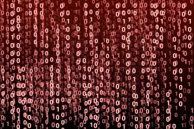 3d digital number background illustration with bright light. concept for digital, technology and computer code.