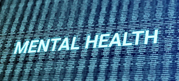Mental Health Blue Bright Word Health Care Related Words Health — Stockfoto