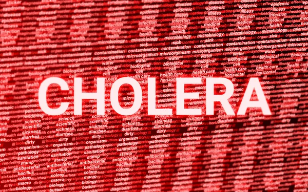 Cholera Red Bright Word Health Care Related Words New Advanced — Zdjęcie stockowe