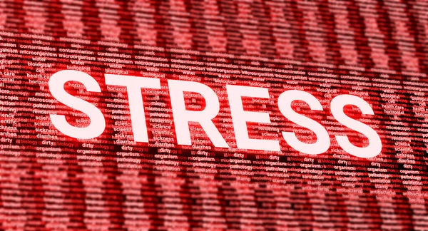 Stress Red Bright Word Health Care Related Words Health Care — 图库照片