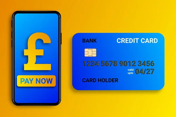 pay in pound with phone and credit card. online shopping, purchases, bills and service charge pay through credit card.