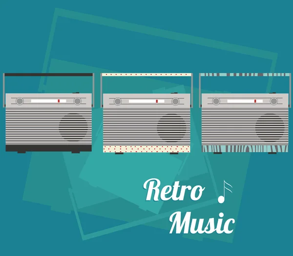 Retro radio — Stock Vector