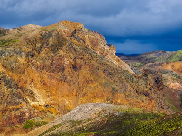 Landmannalaugar fjallabak 性质 — 图库照片