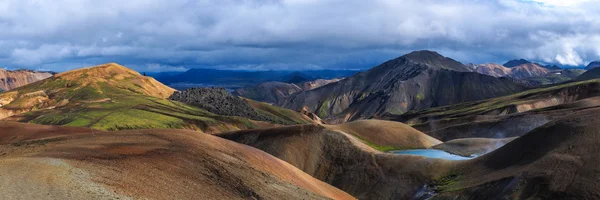 Landmannalaugar fjallabak 性质 — 图库照片