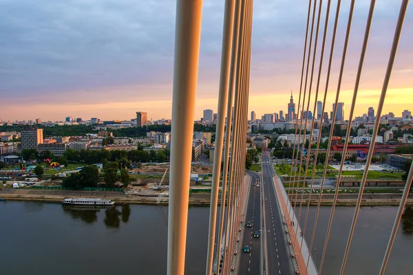 Ponte Swietokrzyski sul fiume Wisla — Foto Stock