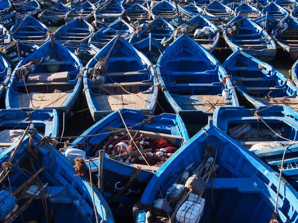 Typical blue boats — Stock Photo, Image