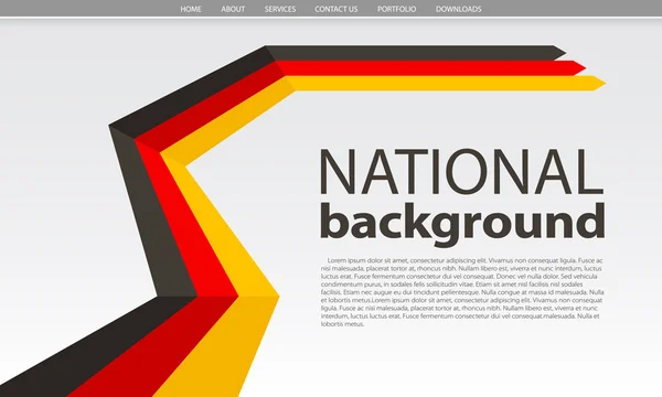 Duitsland vlag achtergrond. vectorillustratie — Stockvector