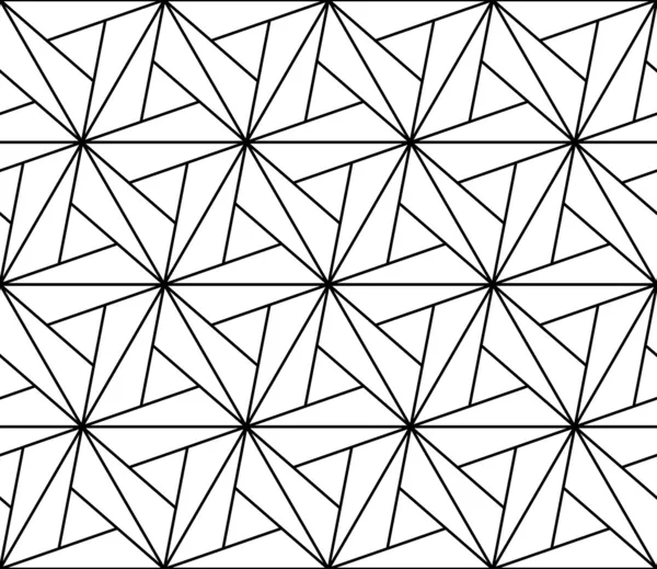 Pola geometris tak berjahit dengan segitiga. ilustrasi vektor - Stok Vektor