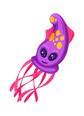 Beyaz arka planda izole edilmiş su rengi denizanası.