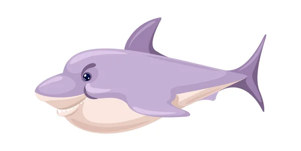 Γελοιογραφία καρχαρία, κίνδυνος αρπακτικό ψαριών στη θάλασσα και τον ωκεανό — Διανυσματικό Αρχείο