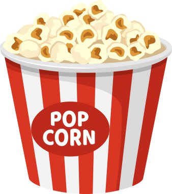 Patlamış mısırlı kova, izole edilmiş sinema için atıştırmalık.