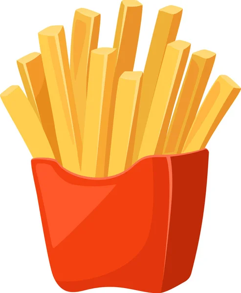 French fries in pack for fast food menu — Stock Vector