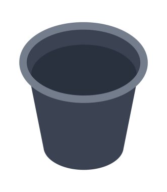 Oyun projesi için 3d kova modelleme simgesi