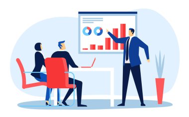 İnsanlarla iş toplantısını ve bilgileri raporla