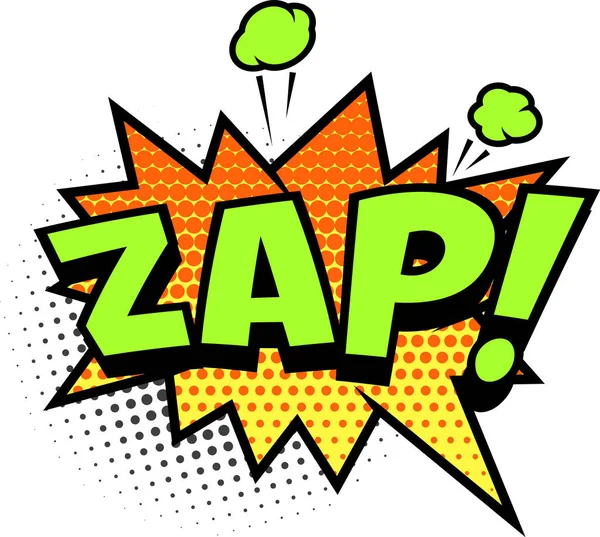 Zap bubble, comic book, pop art style dotted — Stock Vector