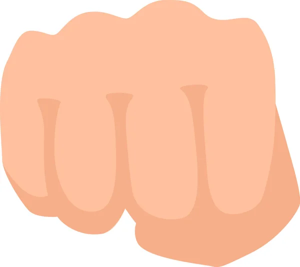 Human fist beat or hit isolated on white — Stock Vector