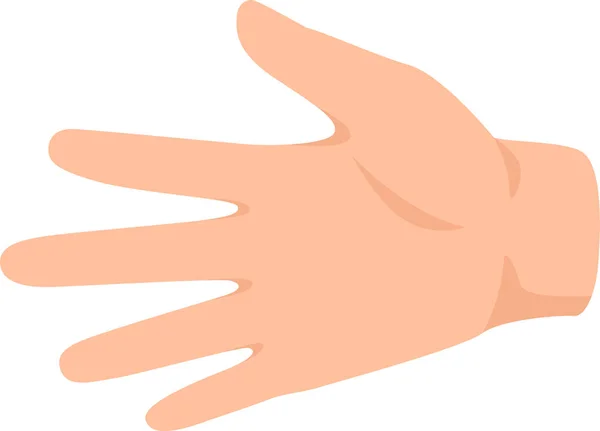 Cinco figers o icono de gesto de mano abierta — Vector de stock