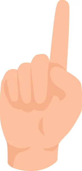 One finger up symbol, hand and arm — 图库矢量图片