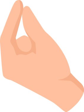 Finger snap gesture isolated on white background