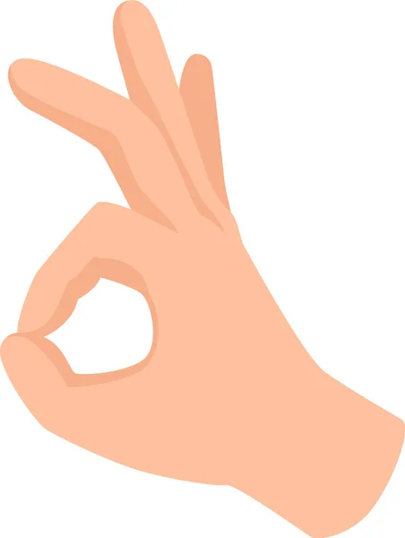 Symbol hand okey, icon ok isolated on white — Vector de stock