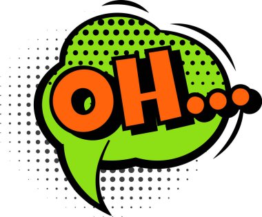 Dergi için baloncuk, komik duygu ve ifade