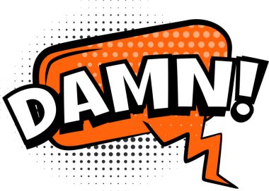 Çizgi roman için lanet konuşma balonu sesi